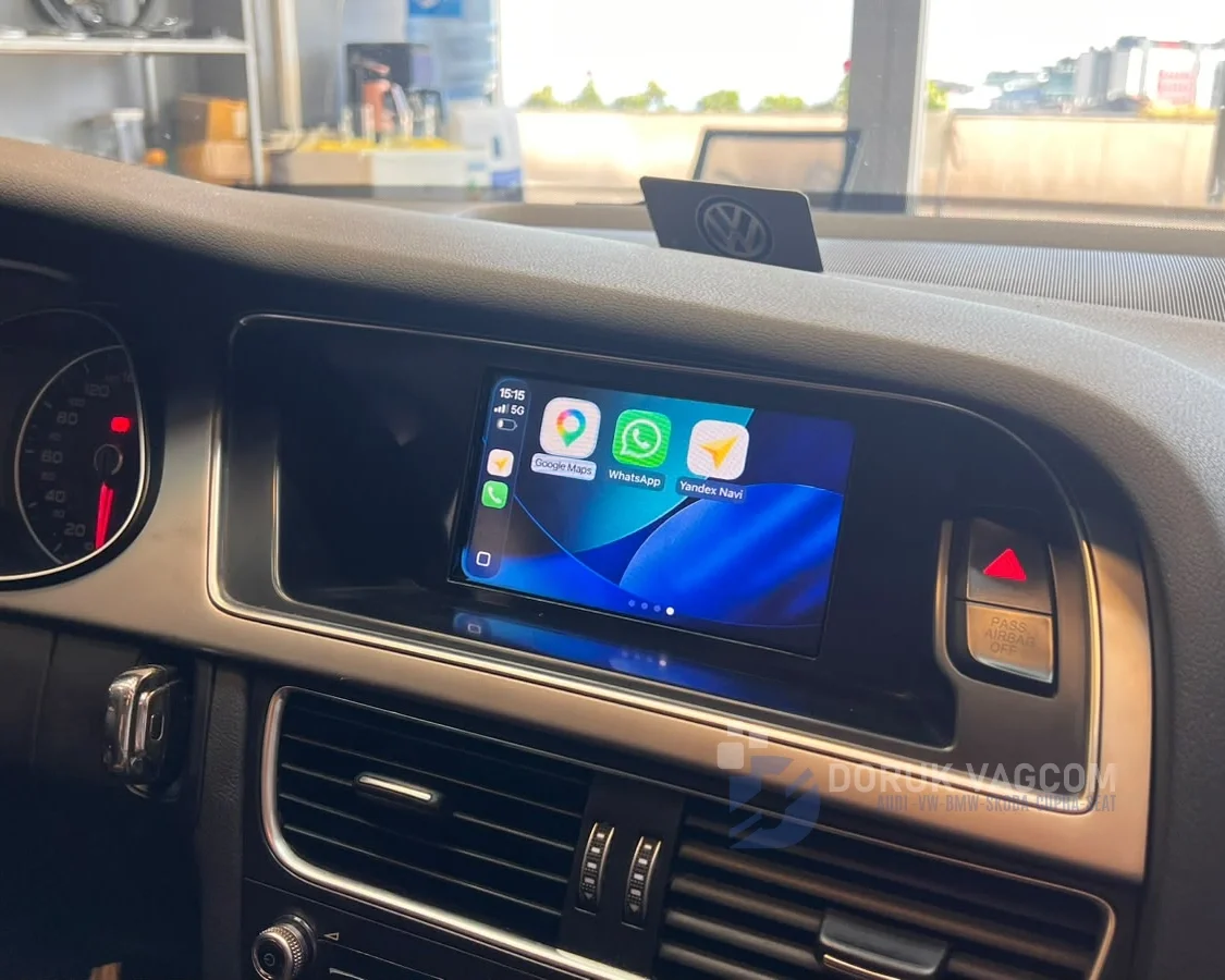 Audi A4 B8 (2010) Audi A4 Orijinal Ekran Uyumlu Kablosuz Apple CarPlay & Android Auto Arayüz (Interface) Montajı Navigasyon Multimedya Montajı