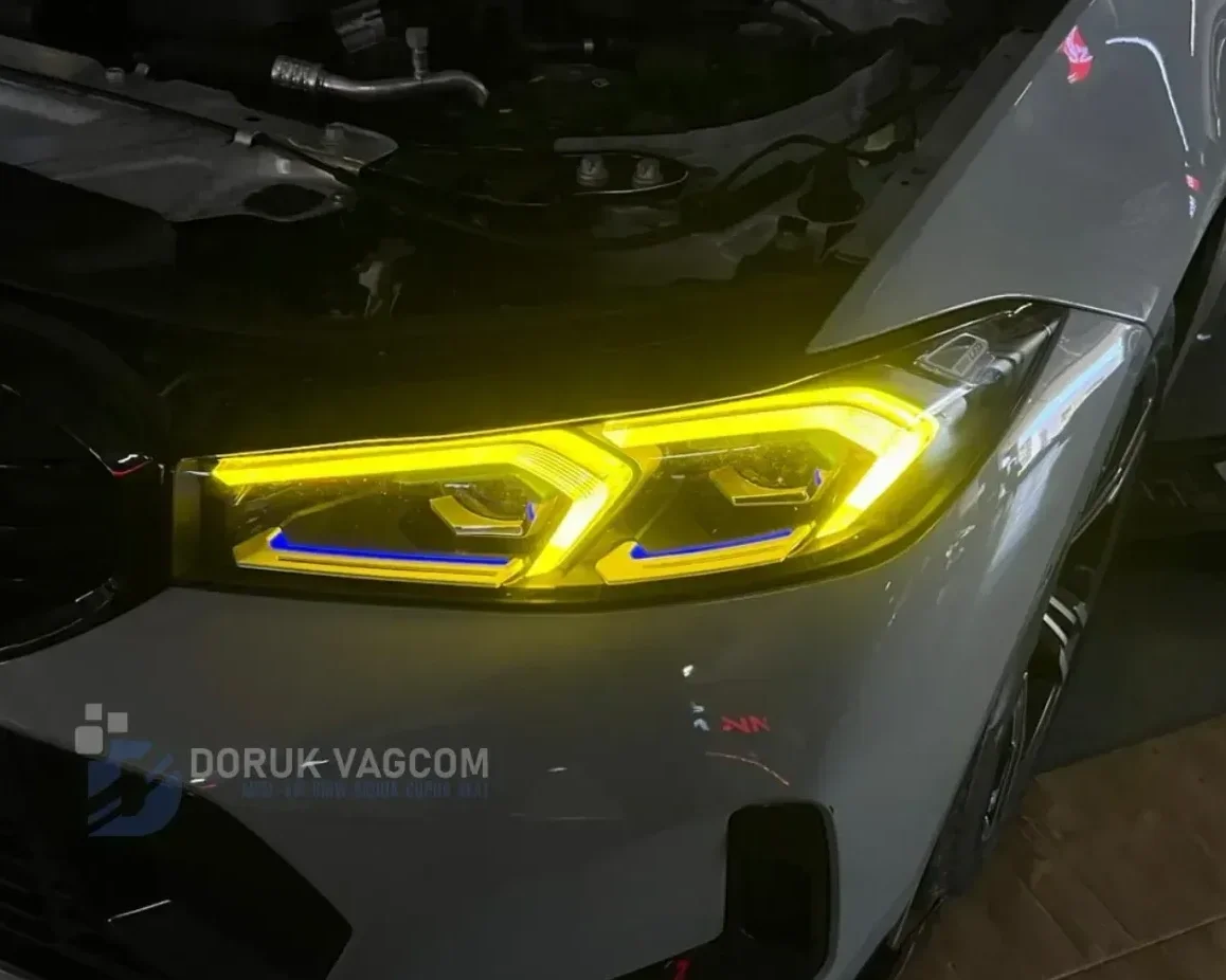 Bmw G20 3-Serisi (2017-2026) BMW 3 Serisi G20 LCI Orijinal CSL Tarzı Sarı Gündüz Farı (Yellow DRL) Modülü Navigasyon Multimedya Montajı