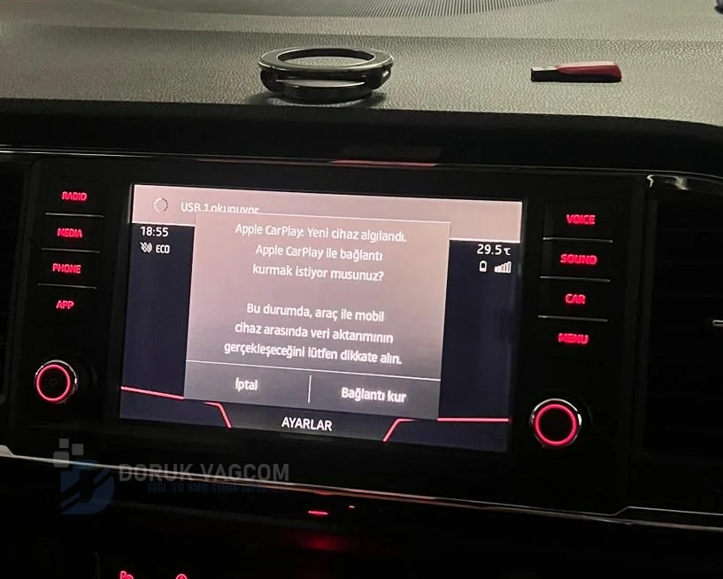 Seat Leon 5F 2012-2020 CARPLAY AKTİVASYONU Montajı - Detay Görsel 2 -Doruk Vagcom