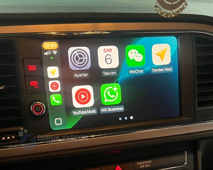 Seat Leon 5F (2012-2020) Seat Leon MK3.5 5F Orijinal Full Link & Apple CarPlay Aktivasyonu Navigasyon Multimedya Montajı