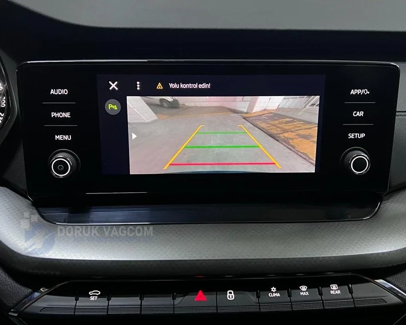 Skoda Octavia A8 (2021-2023) Skoda Octavia A8 Elite Geri Görüş Kamerası Montajı Navigasyon Multimedya Montajı