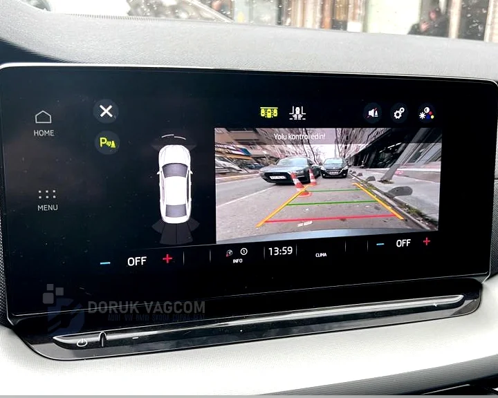 Skoda Octavia A8 (2021-2023) Skoda Octavia Premium A8 Geri Görüş Kamerası Montajı Navigasyon Multimedya Montajı