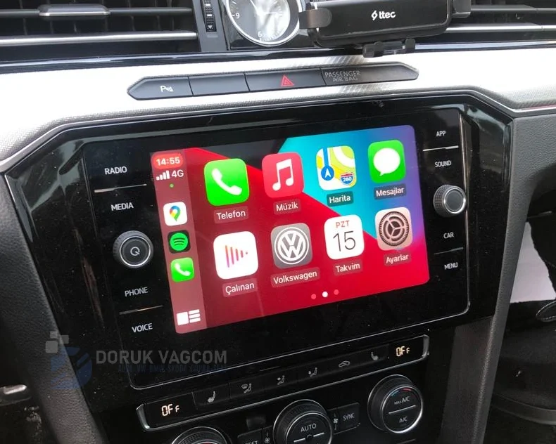 Volkswagen Passat B8 (2014-2019) Volkswagen Passat B8 CarPlay Aktivasyonu Navigasyon Multimedya Montajı