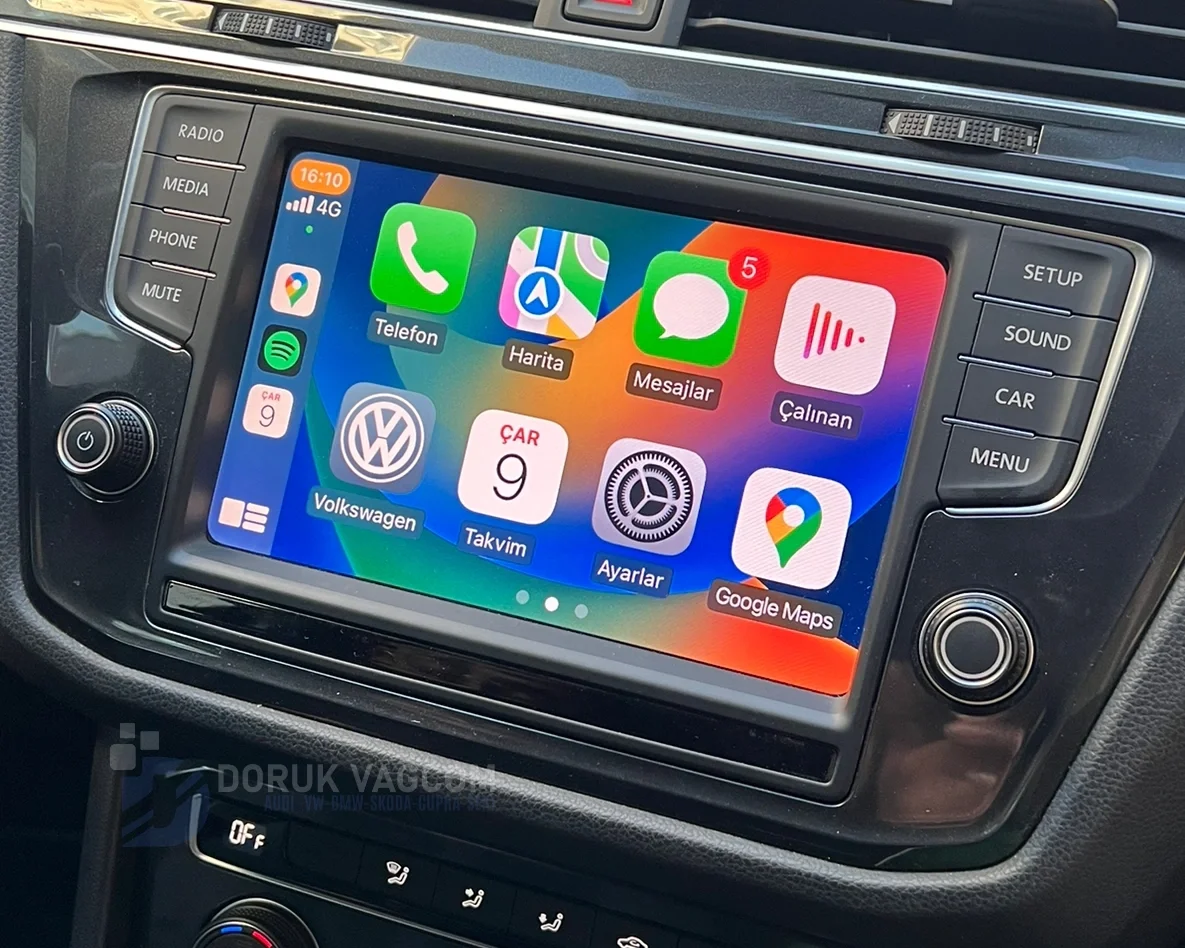 Volkswagen Tiguan MK2 (2016-2024) Volkswagen Tiguan MK2 (AD/BW) CarPlay Aktivasyonu Navigasyon Multimedya Montajı