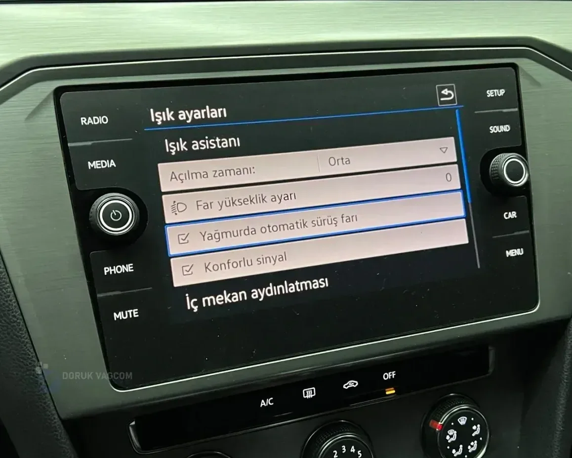 Volkswagen Arteon 3H (2017-2026) VW Arteon Orijinal Otomatik Far & Yağmur Sensörü Montaj Navigasyon Multimedya Montajı